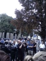 Митинг националистов у стен Лавры в день избрания Предстоятеля