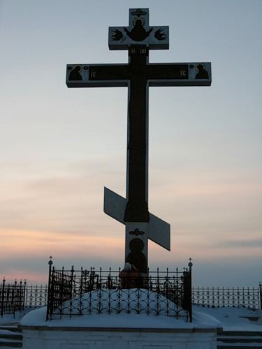 Поклонный крест высотой семь метров на Белой горе